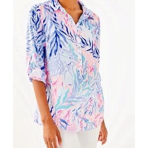 Lily Pulitzer Captiva Tunic Crew, Size Small